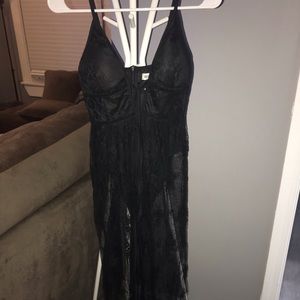 Sheer Maxi Dress( BLK)